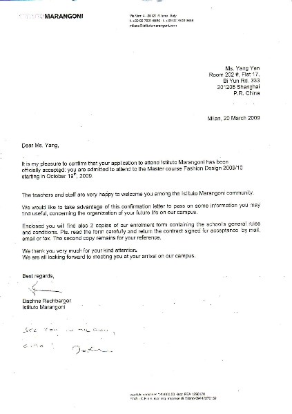 国际设计学院学生喜获意大利名校入学通知书-
