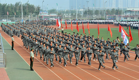 河北联合大学轻工学院2011级新生军训汇报表