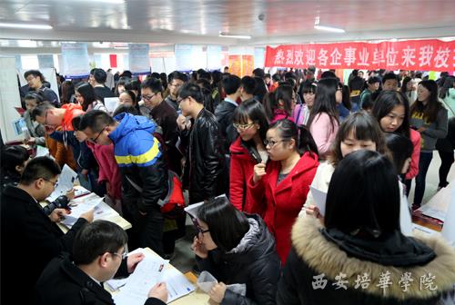 西安校园招聘会_西安培华学院第四场秋季大型校园招聘会举行(3)