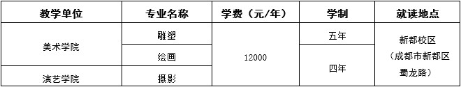 四川音乐学院2019年省外本科招生简章