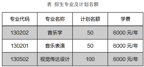 中北大学2021年艺术类专业招生简章