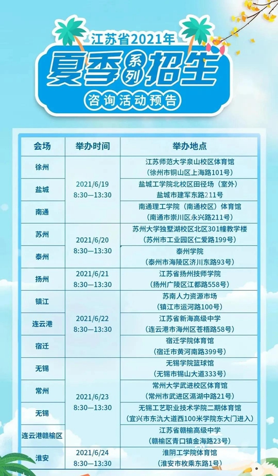 江苏省高考考生职业生涯与志愿填报指导咨询活动预告(图1)