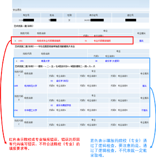 安徽省2021年普通高校招生考生志愿网上填报操作说明(图7) 安徽省2021年普通高校招生考生志愿网上填报操作说明(图7)
