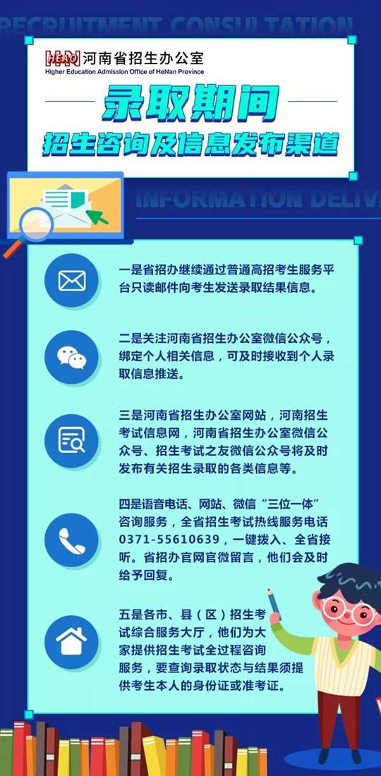 河南：录取期间招生咨询及信息发布渠道(图1)