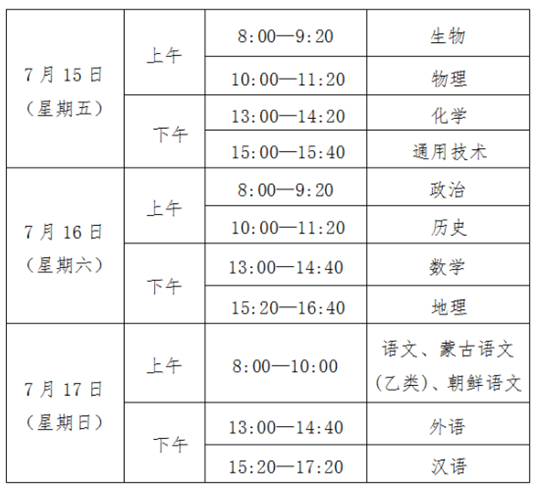 关于调整2022年3月份吉林省普通高中学业考试时间的公告(图1)