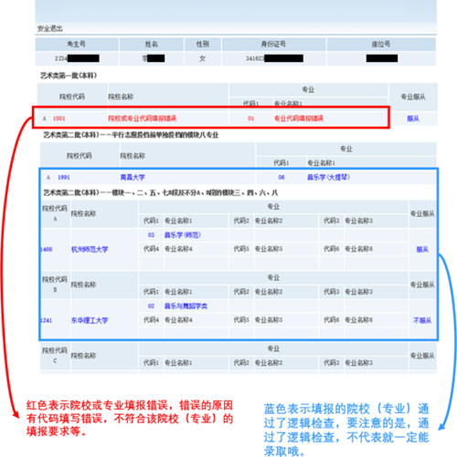 安徽省2022年普通高校招生考生志愿网上填报操作说明(图7) 安徽省2022年普通高校招生考生志愿网上填报操作说明(图7)