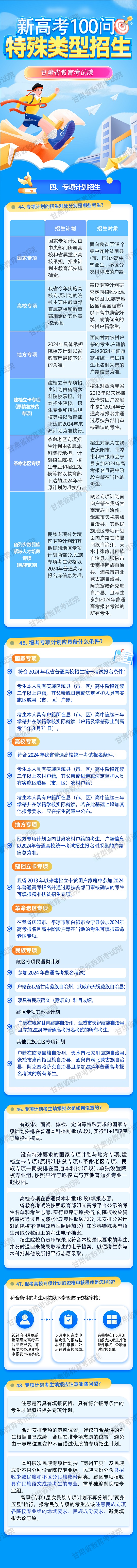 甘肃：新高考100问｜特殊类型招生（四）(图1)
