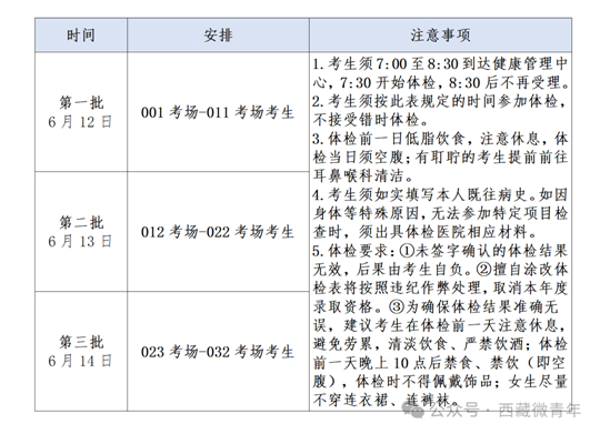 西藏2024年普通高考成都考区体检公告(图1) 西藏2024年普通高考成都考区体检公告(图1)