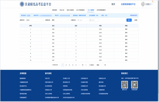 6月13日,甘肃省高考志愿填报辅助系统正式上线(图13) 6月13日,甘肃省高考志愿填报辅助系统正式上线(图13)